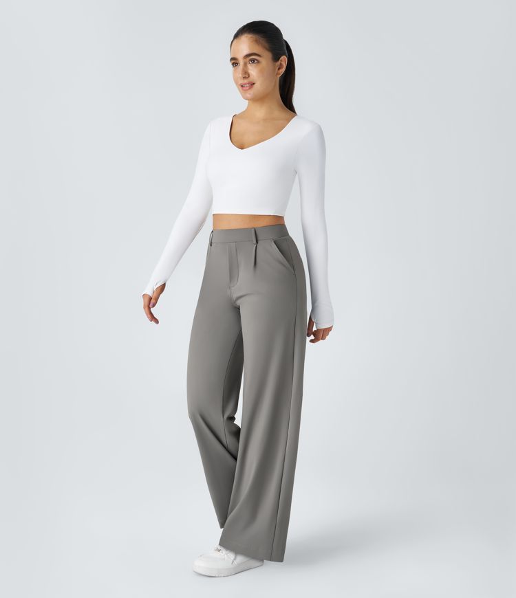Michela | Eleganti e Comodi Pantaloni Svasati a Vita Alta