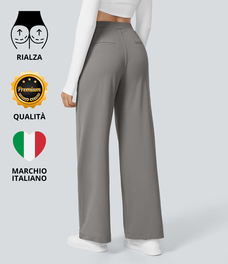 Michela | Eleganti e Comodi Pantaloni Svasati a Vita Alta