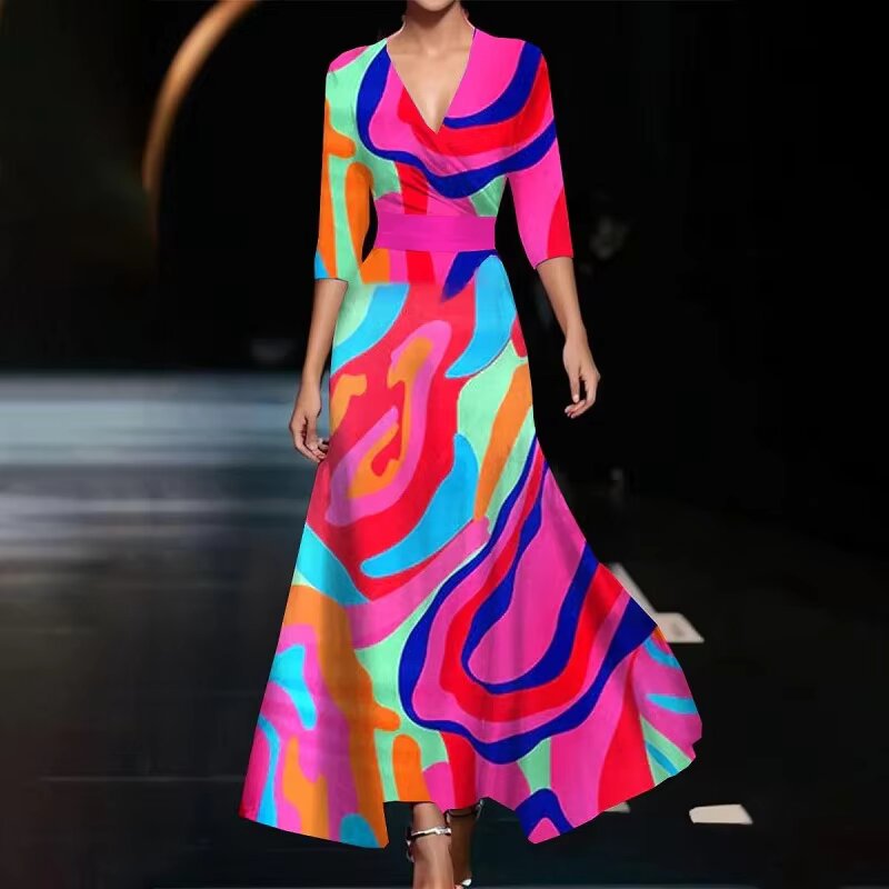 Camilla | Abito Lungo Floreale Elegante e Distinto