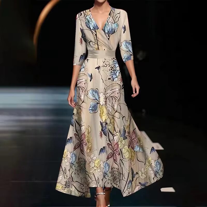 Camilla | Abito Lungo Floreale Elegante e Distinto