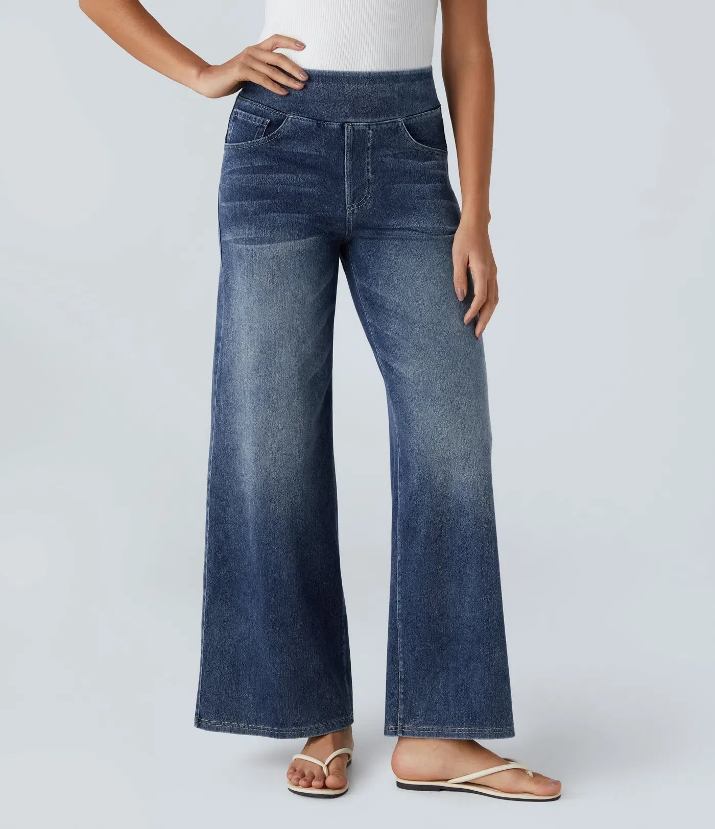 Eva | Pantaloni a Vita Alta Elasticizzati