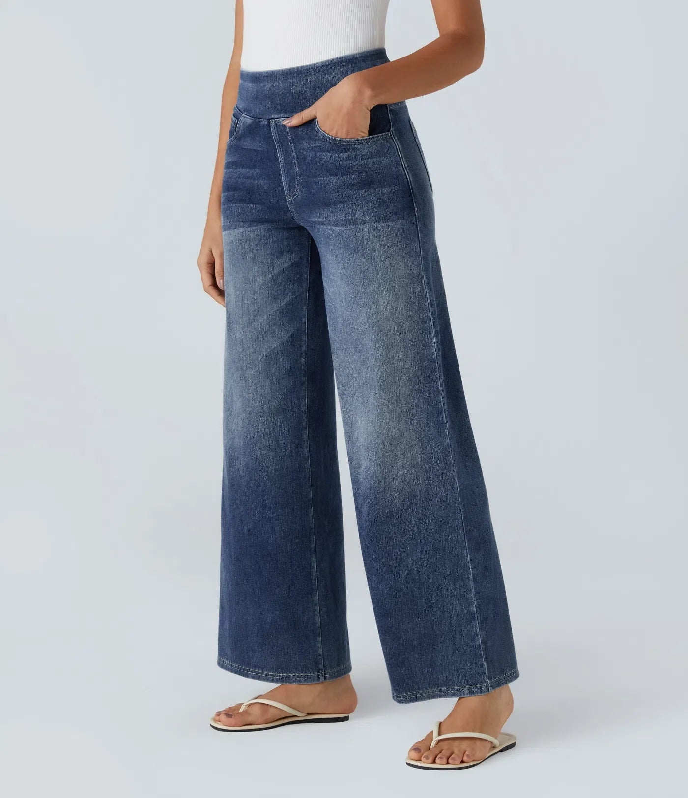 Eva | Pantaloni a Vita Alta Elasticizzati