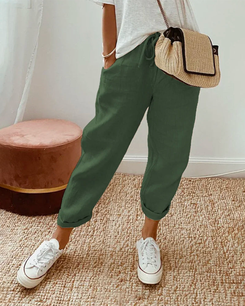 Rosa | Pantalone in Lino Elegante