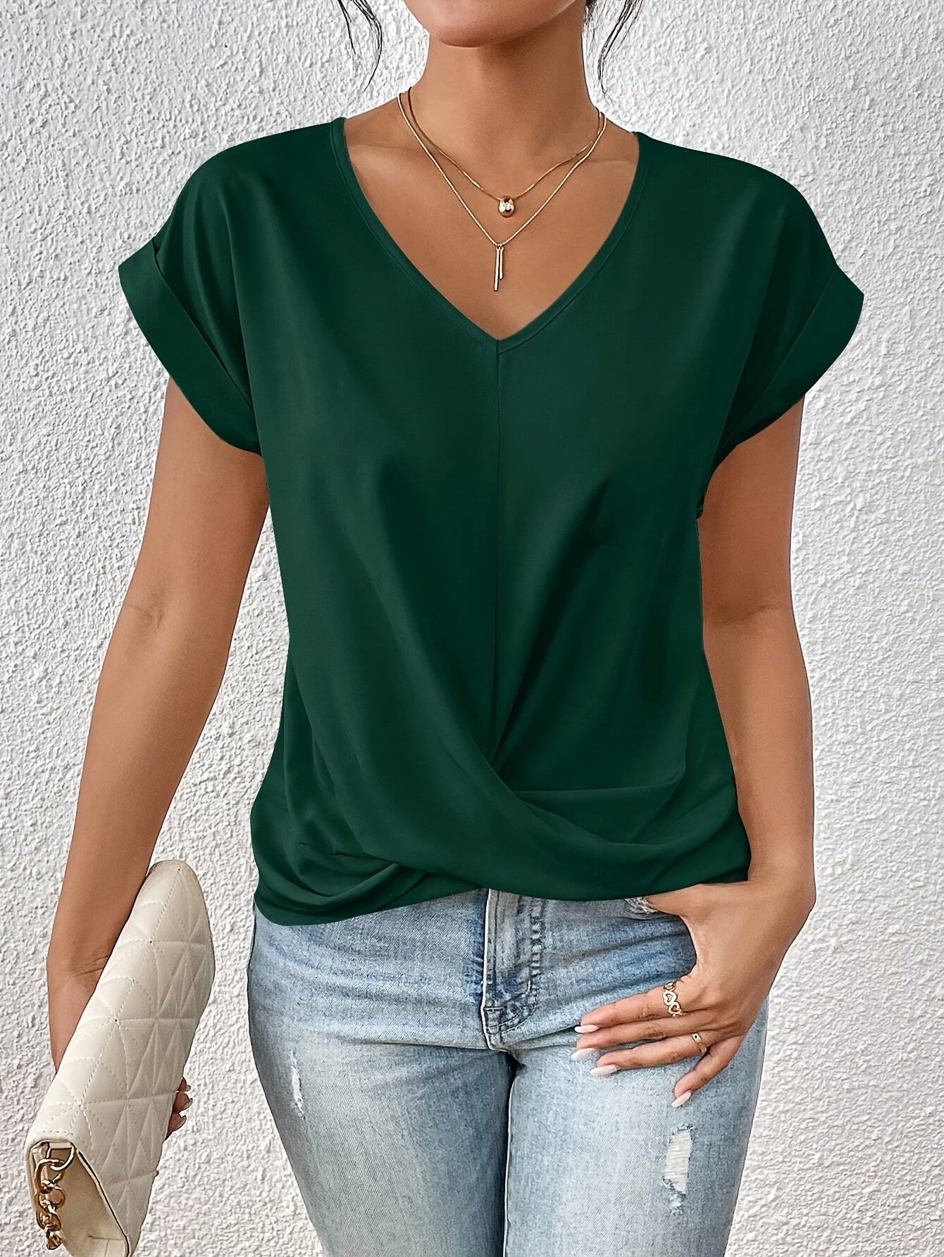 Liana | T-Shirt Casual e Raffinata con Scollo a V