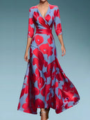 Camilla | Abito Lungo Floreale Elegante e Distinto