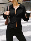 Tiziana | Blusa a Righe con Bottoni Donna