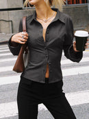 Tiziana | Blusa a Righe con Bottoni Donna