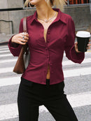 Tiziana | Blusa a Righe con Bottoni Donna