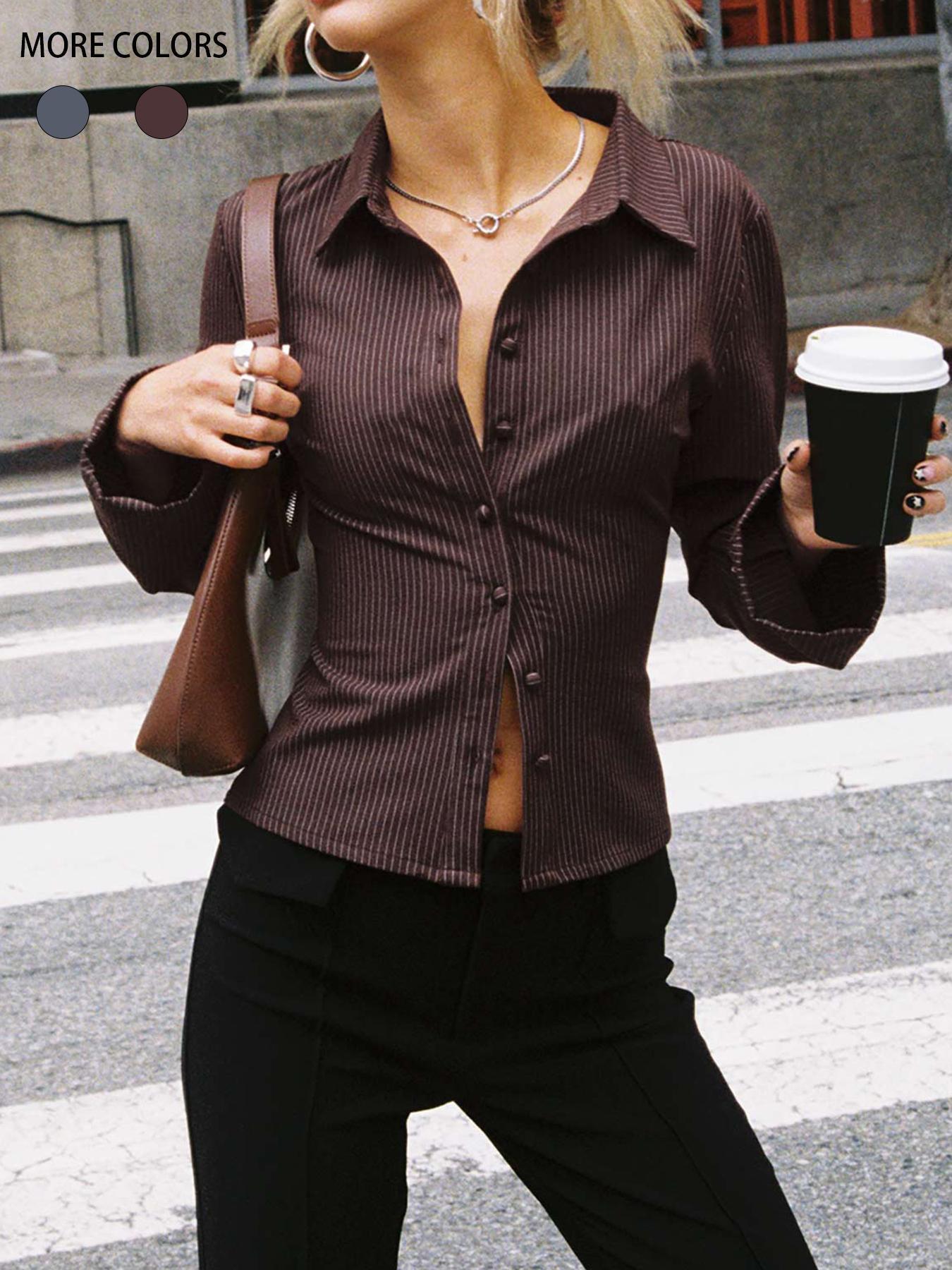 Tiziana | Blusa a Righe con Bottoni Donna