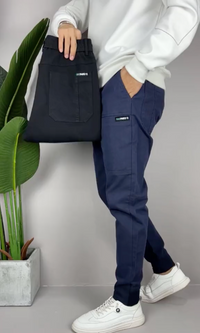 Domenico | Pantaloni Cargo Stretch Uomo