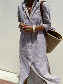 Luisa | Abito Camicia Distinto a Righe