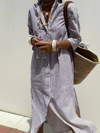 Luisa | Abito Camicia Distinto a Righe