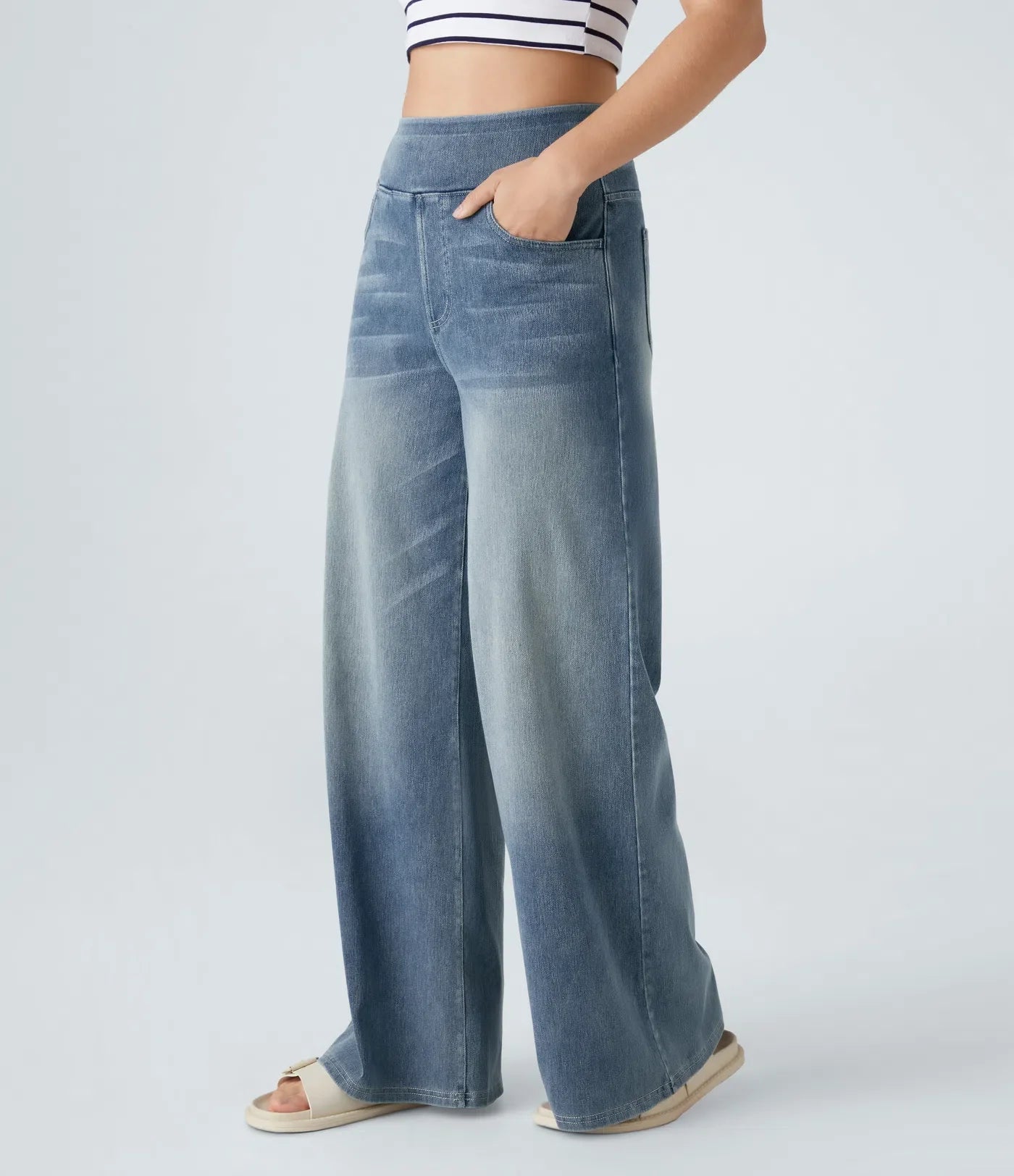 Eva | Pantaloni a Vita Alta Elasticizzati