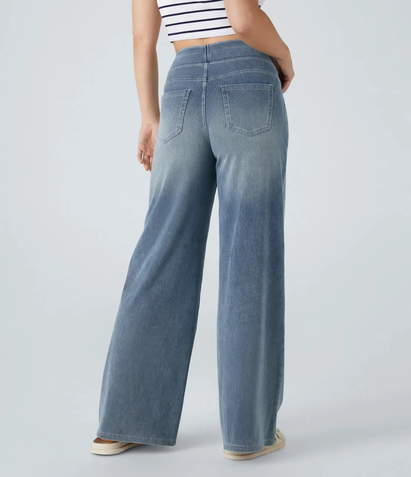 Eva | Pantaloni a Vita Alta Elasticizzati