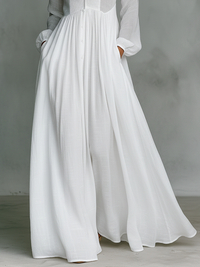 Allegra | Abito Maxi Minimal in Cotone & Lino con Dettagli Unici